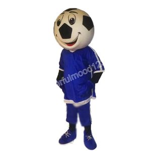 Nuovi costumi mascotte testa di calcio per adulti Regali di Carnevale Hallowen Vestito unisex per pubblicità esterna Vestito da mascotte per personaggio dei cartoni animati di celebrazione delle vacanze