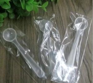 Strumenti di misurazione 1g Misurini/cucchiai professionali in plastica da 1 grammo per alimenti/latte/detersivo in polvere Misurini trasparenti bianchi