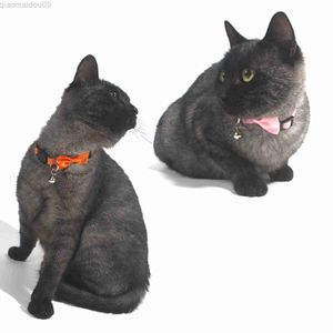 Costumi per gatti 1 pezzo collare in nylon collana ad anello per collo campana collare per animali con collare per gatti con fiocco AA230321