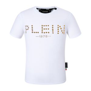 PLEIN BEAR T SHIRT Herren Designer T-Shirts Markenkleidung Strass PP Totenkopf Herren T-Shirt RUNDHALS SS SCHÄDEL UND PLEIN MIT KRISTALLEN T-Shirt Top T-Shirts 161691