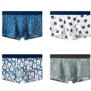 Poltas de moda Menas de moda Men cueca boxer calcinha calcinha sólida marca de algodão respirável na cintura L-3xl