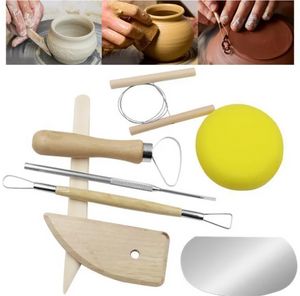 Nuevo 8pcs/set Herramientas de artesanía Kit de herramientas de cerámica de bricolaje reutilizable Cerámica de arcilla de arcilla de arcilla Herramientas de dibujo al por mayor