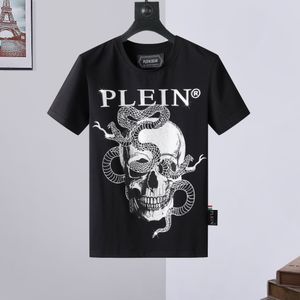 24ss Plein Bear t Shirt Mens Designer Tshirts Brand Clothing Rhinestone Pp Skull Men T-shirt Round Neck Ss Snake with Crystals Tshirt Top Tees 161675