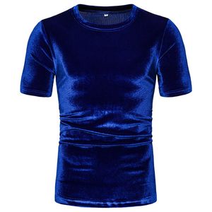 Men's T-Shirts Summer Men velvet round neck short sleeve t-shirt vintage hip hop tees tops man harajuku punk street wear Korean style clothes 230321