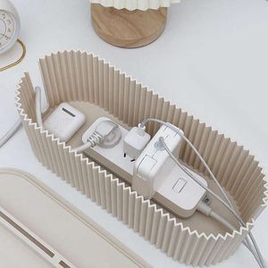 Plastic Practical Bedroom Tabletop Socket Cable Storage Case Easy to Use Cable Storage Box Portable Daily Use