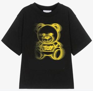 デザイナー Tシャツキッズファッション Tシャツ男の子女の子夏 Caual レタープリントトップスベビー子供 Tシャツスタイリッシュなトレンディな Tシャツブラックホワイト