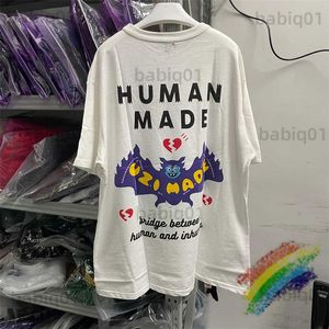 Mäns T-shirts Bat Human Made T-shirt 1 1 Högkvalitativ överdimensionerad topp Tees Tunga tyg T-skjortor T230321