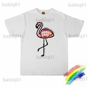 Erkek Tişörtler Pembe Flamingos İnsan Yapımı Tişörtlü Erkek Kadınlar 1 1 En Kaliteli T-Shirt Slüp Pamuk Tişört Tişört T230321