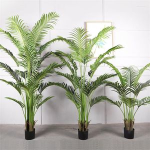 Decorative Flowers Home Party Simulation Scattered Tail Sunflower Indoor And Outdoor Palm Plant Fake Potted Living Room El Decoration