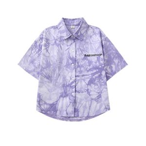 Barnskjorta tonårspojkar skjortor kort ärm bomullsskjorta för barn sommar barn streetwear kläder casual koreanska skjortor toppar 3-16 år 230321