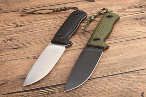 Promotion Outdoor Survival Straight Knife D2 Stone Wash Drop Point Blade Full Tang G10 Handle With ABS K Sheath2583505