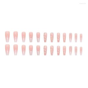 False Nails Kit 24 Pieces Acrylic Fake Full Cover No Glue 12 Sizes