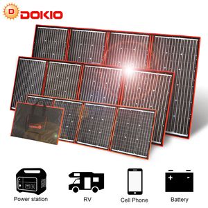 Solar Panels Dokio 18V 80W 100W 200W Portable Foldable With 12V Controller Flexible For House Camping Travel 230320
