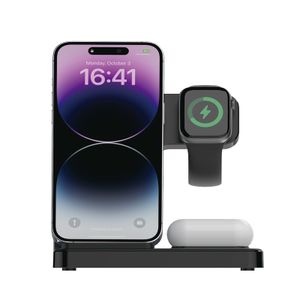 3 I 1 Trådlös laddare Fällbara laddare Stativ PAD för iPhone 14 13 12 11 Pro Max Airpod IWatch Ultra 8 7 6 Fast Charging Docking Station