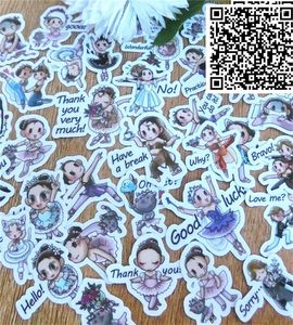 Gift Wrap 39 Pcs Dancing Girl Stickers For Notebook Planner Cute Cartoon Decorative Style Toy Sticker Scrapbooking Laptop Children