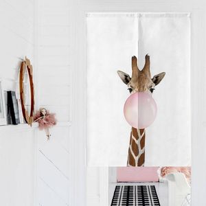 Vorhang, japanischer Leinenstoff, Noren-Türdekoration, Ins-Tiere-Muster, Küche, zum Aufhängen, für Schlafzimmer, Tür, Sichtschutzvorhänge