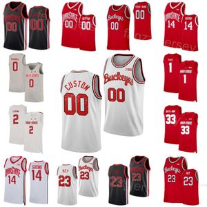 Ohio State Buckeyes College Jerseys Basketball Dangelo Russell 0 21 Evan Turner 33 Keita Bates-Diop 1 Jae'Sean Tate Marc Loving University Sying NCAA Man Woman Youth