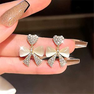 Charm S925 Silver Needle Luxury Bowknot Opal Earrings Feminine Vintage Zircon Earrings High Quality Grace Party Earrings Wholesale G230320