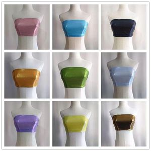 Women's Tanks Blingbling Crop Tops Sexy Women Strapless Tube Top Stretchy Vest Festival Rave Clothing Thai Holiday Party Club Y2k