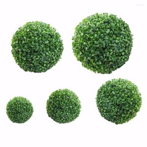 Decorative Flowers Green Artificial Plant Ball Decoration Topiary Tree Boxwood Home Outdoor Wedding Party Plants Grass