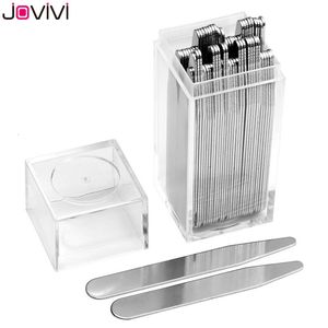 Манжеты связи Jovivi Mens Metal воротник остается костями жесткости 22 