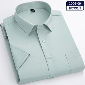 Camisas casuais masculinas de verão de alta qualidade de alta qualidade masculino jovem casual camisa masculina de manga curta de alta blusa social 230321