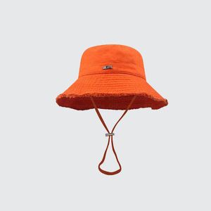 2023 Brede rand hoeden Designer emmer hoed voor vrouwen gerafelde pet acht kleuren om te kiezen uit modebelt006