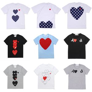 Famosa camiseta de designer vermelha amor ouve camisetas masculas moda feminina peça casal camiseta casual manga curta camisetas de verão tampas de streetwear tampos de impressão pt008