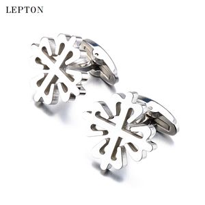 BUFF LINKS CUFFLINKS DE AÇO ANTECIMENTO DE ALTO POLITO PARA MENS CASAMENTO LEPTON LEPTON Brand High Quality Party Business Cufflinks 230320