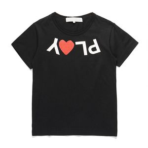 Berömd designer t-shirt röd kärlek hör tees mens kvinnor mode spela par tshirt casual kortärmad sommar t-shirts streetwear hip-hop tops broderi kläder #c015