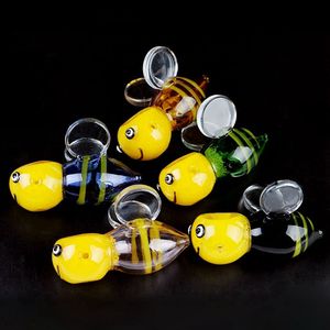 Colorful Insect Style Hand Thick Glass Pipes Dry Herb Tobacco Spoon Filter Oil Rigs Handpipes Handmade Portable Easy Clean Bong Smoking Cigarette Holder Tube