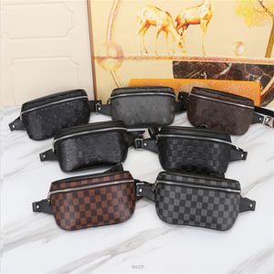 Bolsas de grife de alta qualidade bolsa de peito masculina moda feminina bolsa de cintura elegante xadrez bolsas de cintura de couro PU bolsas de cintura masculina bolsa de cintura esportiva bolsa de peito legal feminina carteira puse