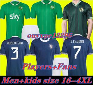 Irland 2023 Skottland 150-årsjubileum Soccer Jersey Blue Special Edition Tierney Keane Adams Football Shirt 23 24 Christie McGregor McGinn Size 16-4XL Uniforms