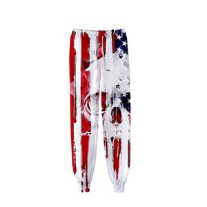 3D-Druck Männer Frauen Schädel Adler USA Nationalflagge Harajuku Ganzkörper-Jogginghose Winterhose Lässige lustige Hose 010