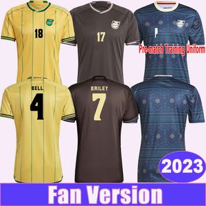 2023 Jamaica Mens ANTONIO NICHOLSON Soccer Jerseys MORRISON BAILEY LOWE BELL BROWN Home Away Pre-match Training uniform Football Shirts Short Sleeve Uniforms