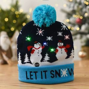 Autumn and Winter Model Christmas Hat Unisex Adult Children Color Christmas Halloween Color Knitted Hat Headwear Warmth