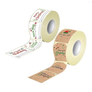 Present Wrap Christmas Stickers Etiketter Kraft 300st Lime For Holiday Box Seals Cards Wrapping Paper