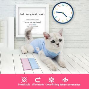 Cat Costumes Recovery Vest Onesie skjorta efter valp hundkläder buksår bandage alternativa förhindrar slickning