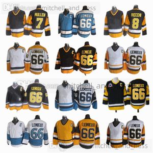 66 Lemieux Movie Vintage Koszulka hokejowa Retro CCM Haft 8 Mark Recchi 7 Joe Mullen All-Star Jerseys