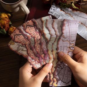 Hediye sargısı 20pcs/paket vintage yanık stili çıkartma paketi diy scrapbooking dekor jourger yaratıcı kırtasiye zanaat kağıdı