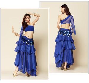 Sahne Giyim Göbek Dans Kostümü Bollywood Elbise Bellydance Kadın Dans Setleri 3 PCS/Set 8 Renk