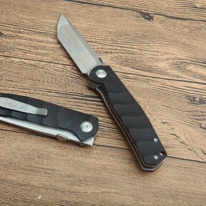 High Quality G3501 Pocket Folding Knife D2 Satin Tanto Point Blade CNC G10 & Stainless Steel Sheet Handle Ball Bearing Outdoor Camping Hiking Fishing EDC Knives