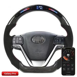 100% Carbon Fiber LED Performance Steering Wheels for Toyota Highlander Sienna Harrier Car Styling