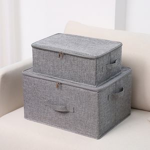 Storage Boxes Bins Storage Bins Storage Boxes with Zipper Lid Handles Foldable Lidded Home Baskets Closet Clothes Toys Organizer Containers TJ7646 230321