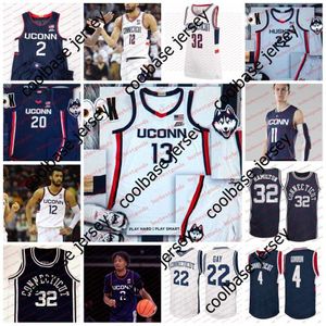 Camisa de basquete UConn Huskies personalizada 21 Adama Sanogo 23 Maya Moore 2 Tristen Newton 11 Alex Karaban 32 Donovan Clingan 3 Joey Calcaterra