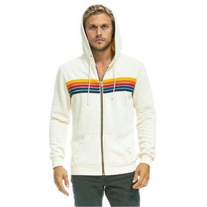 Hoodie Erkekler Tasarımcı Giysileri Zip Hoodies Sweatshirts Gökkuşağı Stripe Ekleme Uzun Kollu Sweatshirt Sweatshirt Fermuar Cep Ceketi Slim Moda Ceketler Giyim