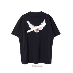 2023 Дизайнер Kanyes Classic Mens футболки мира Mife Dove Mens Mens Fashion High Street Tshirts Print