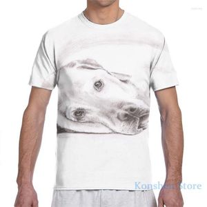 Camisetas masculinas cansadas Labrador Retriever Homem T-shirt Mulheres por toda
