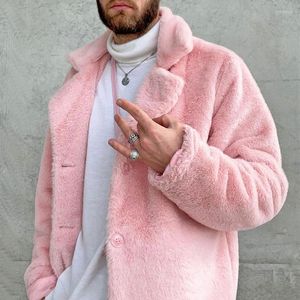 Men's Jackets 2023 Spring Autumn Menswear Loose Lapels Solid Color Cardigan Jacket Men's Coat Fashion Pink Outerwear Male Tops