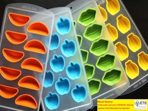 3D Yıldızlı Meyve Şekli Buz Küp Tepsi Kalıp Çikolata Silikon Tepsisi Buz Kalıpları Dondurucu Mutfak Aksesuarları